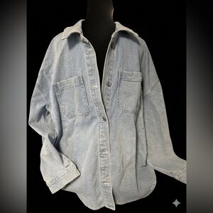 Abercrombie & Fitch  Denim Shacket with front/ side pockets! Size large.